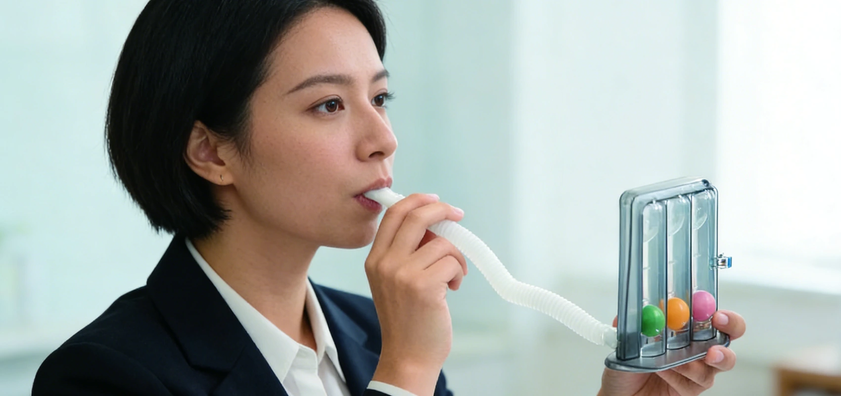 How to perform an incentive spirometry test?